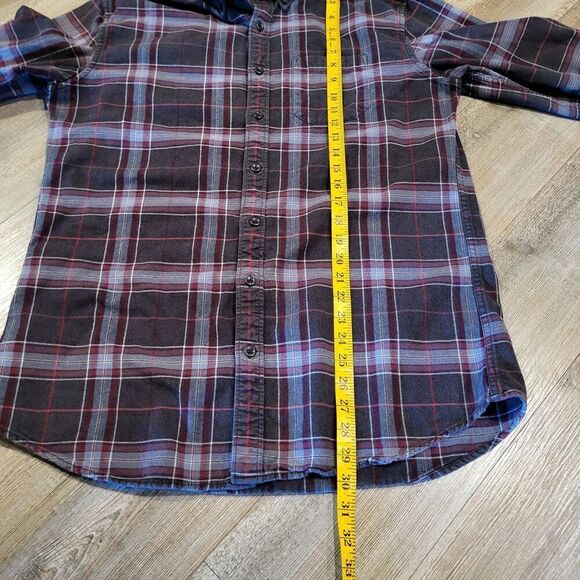 Eddie Bauer Slim Fit Button Up Heavy Weight Flannel Shirt Mens Size Tall Large - Picture 6 of 7